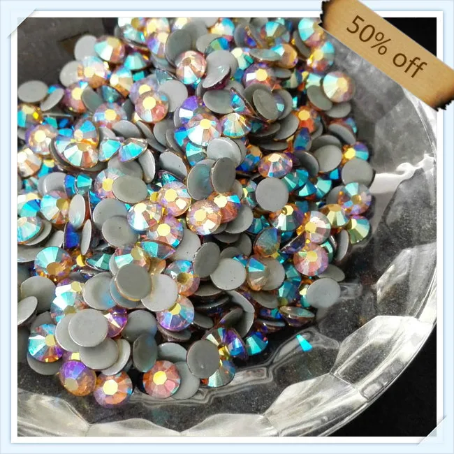 

HOT SALE ss10 2.9mm LIGHT COLORADO TOPAZ AB color for garments free shipping ;14 cutting facets 7 big and 7 small