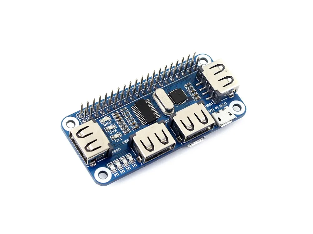 Waveshare USB в UART конвертер 4 порта usb-хаб шляпа для Raspberry Pi 2B/3B/3B+/Zero W совместим с USB2.0/1,1