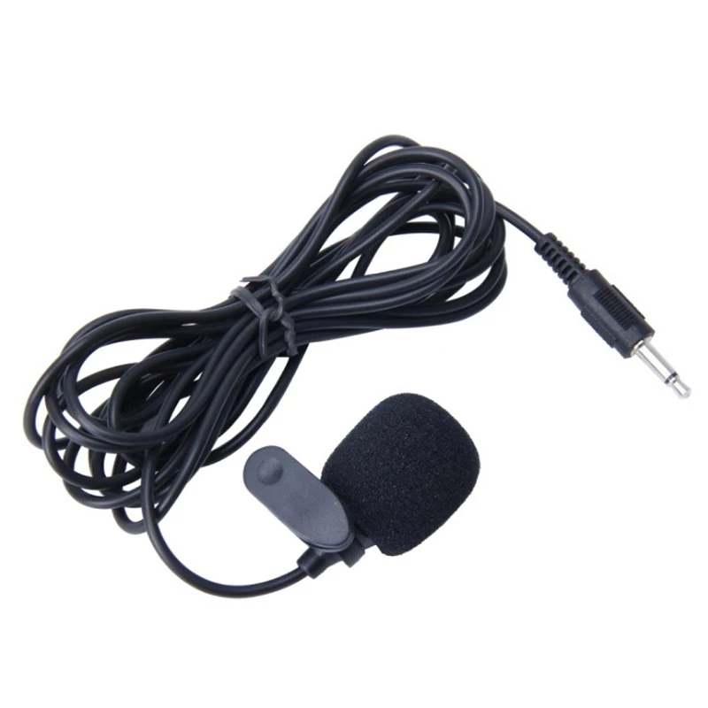 Mayitr 1pc 3m Mini Car Clip Mic 3.5mm Car Clip External Microphone For