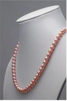 

free shipping USPS to USA J0051 8-9mm genuine purple pink pearl necklace