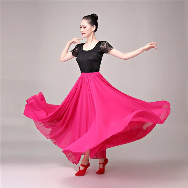 Костюм для девочек фламенко живота Женская танцевальная юбка для фламенко шифоновая юбка для танца живота - Цвет: 15