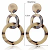 XIYANIKE nueva moda doble acrílico redonda pendientes Vintage joyería de declaración, pendientes de las mujeres para regalo de fiesta de Boucles D'oreille E163 ► Foto 2/6
