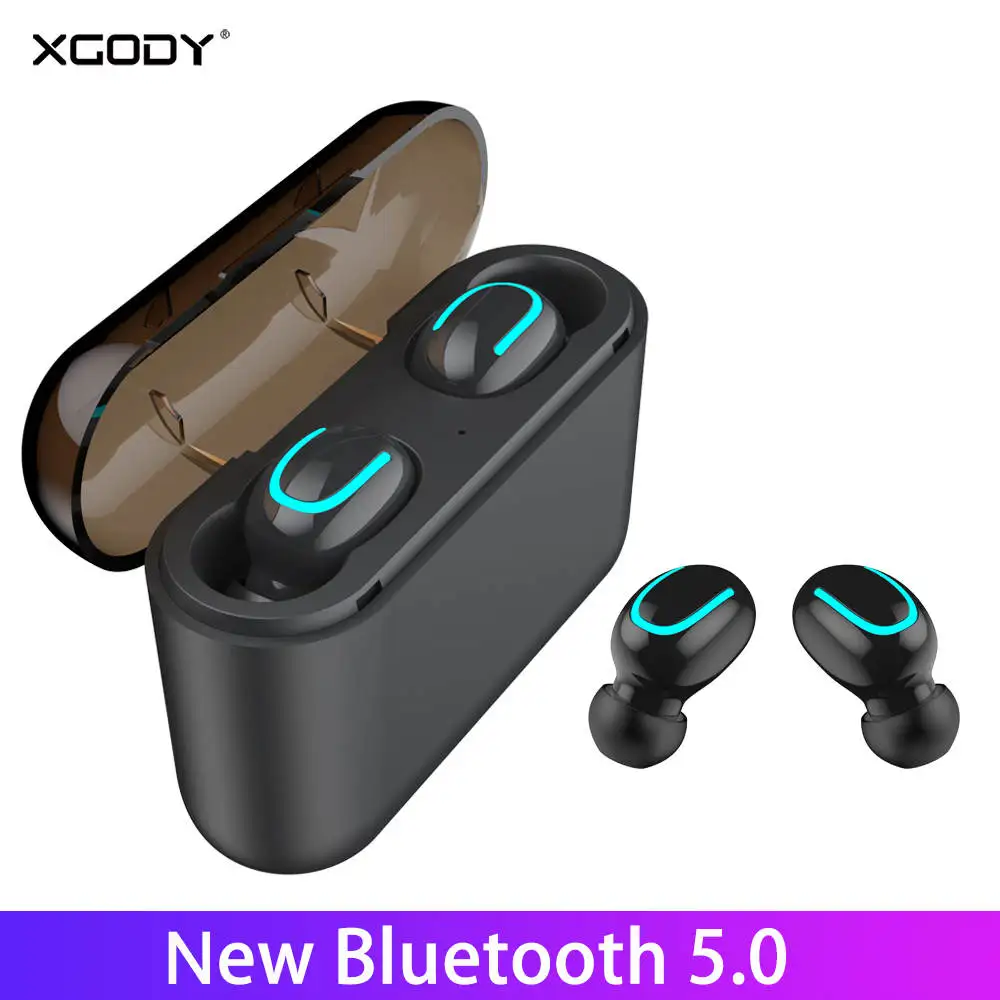 

XGODY Q32 TWS Wireless Headphones Bluetooth V5.0 Earphones Stereo HD Microphone Single Earbud Earphone For iphone Xiaomi phone#