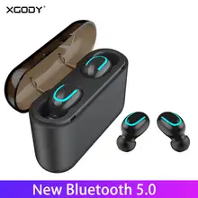 XGODY Q32 СПЦ Беспроводной наушники Bluetooth V5.0 стерео наушники HD микрофон одного наушники вкладыши для iphone Xiaomi телефон #