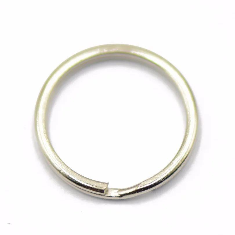 100/200Pcs Key Rings Chains Split Ring Hoop Metal Loop Steel Accessories 25mm US 
