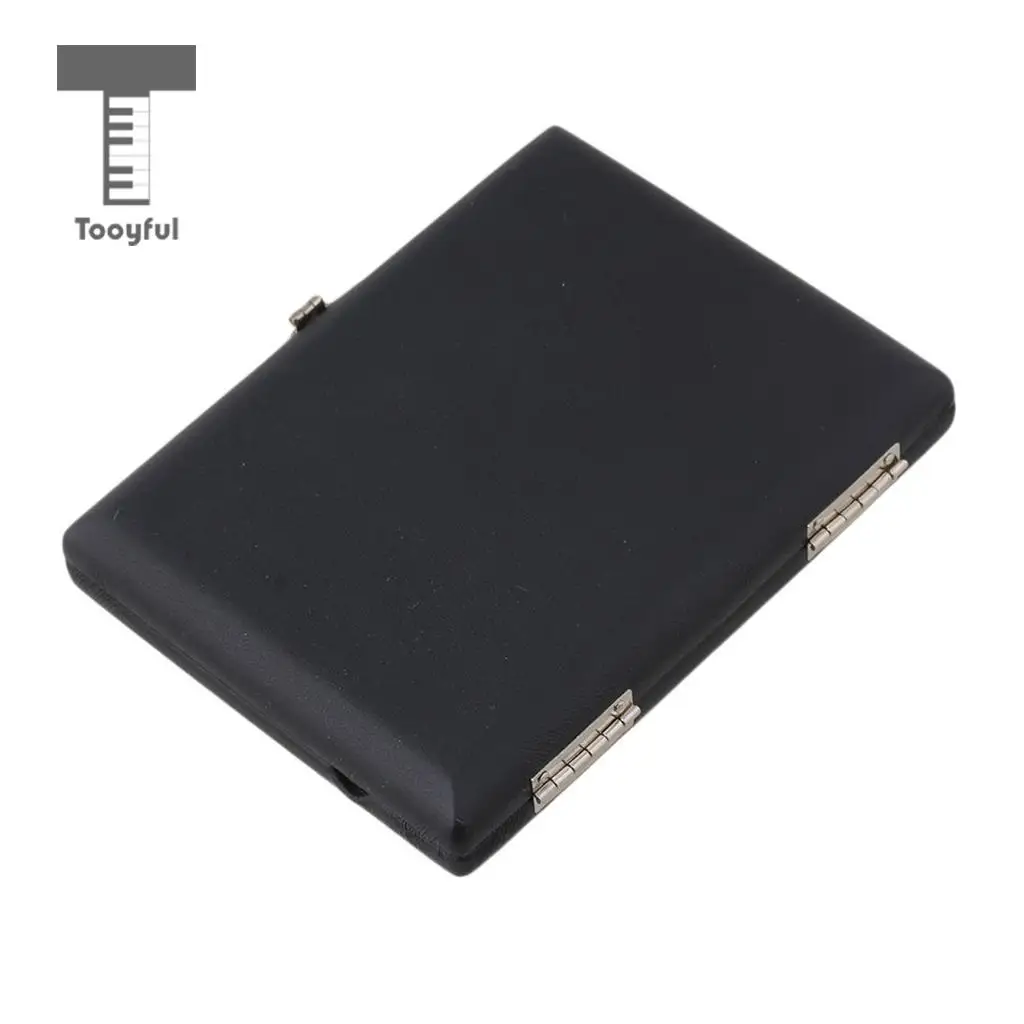 Tooyful Durable Wooden Clarinet Saxophone Reed Storage Case Box Container with Glass Panel Hold 6 Reeds Woodwind Accessory