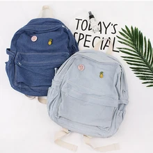 Джинсовый Рюкзак для подростков, корейский японский стиль, милый школьный рюкзак, летний модный рюкзак высокого качества