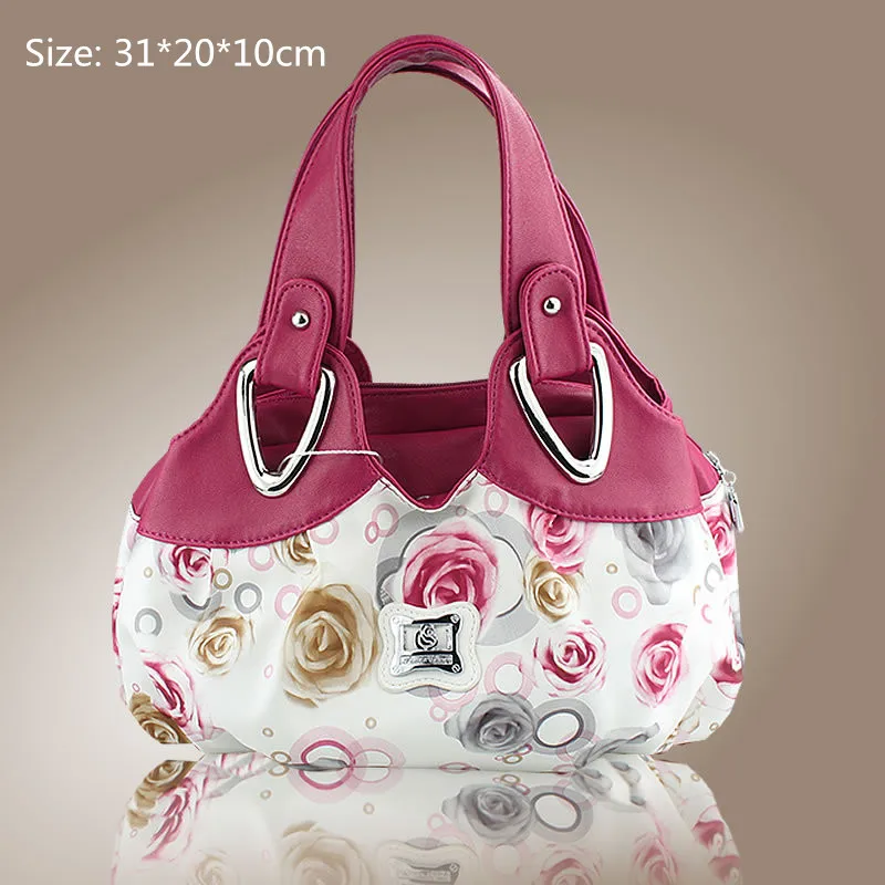 Bolsos de hombro de mujer de moda con estampado de flores bolso de mensajero de mujer 2019 diseñador de marca de lujo de cuero de alta calidad bolso de mujer Bolsos de hombro de mujer de moda con estampado de flores bolso de mensajero de mujer 2019 diseñador de marca de lujo de cuero de alta calidad bolso de mujer