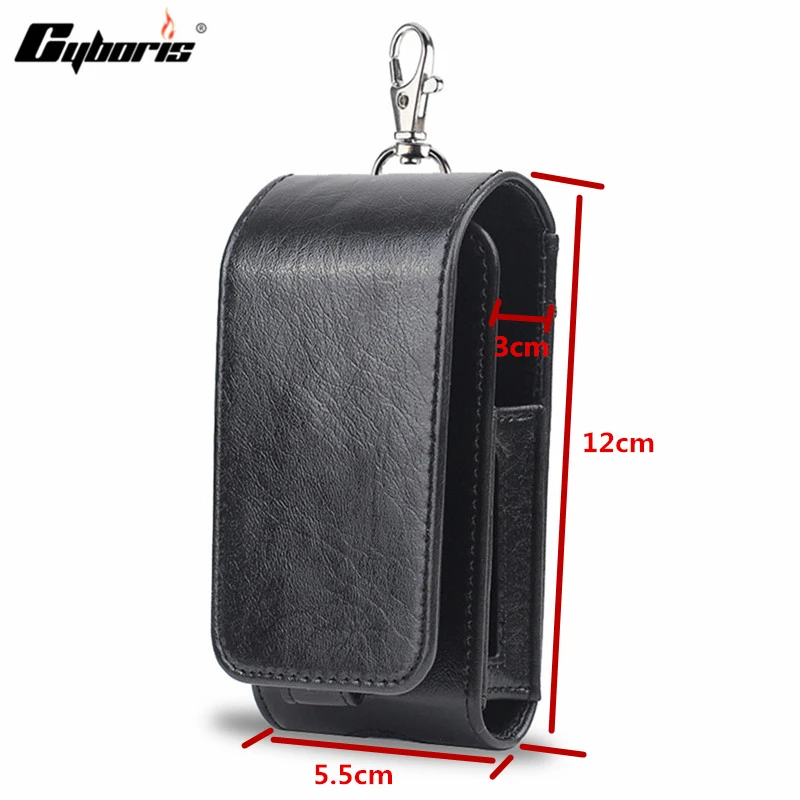 

CYBORIS Universal electronic cigarette Luxury PU leather Case Waist bag for electronic cigarette case with Strap for iQOS