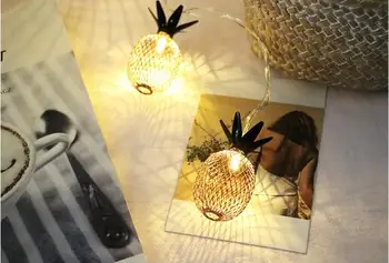 

Metal Pineapple LED Battery String Light 3M 20Lights For Party Wedding Christmas Pineapple String Light