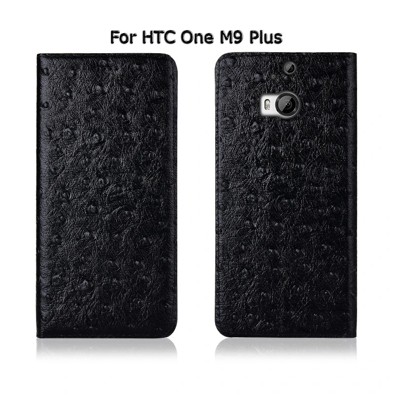 Страуса текстуры натуральная телячья кожа чехол для htc один M9 E9 Plus Чехол-книжка с подставкой для телефона с магнитной защелкой в живописном исполнении
