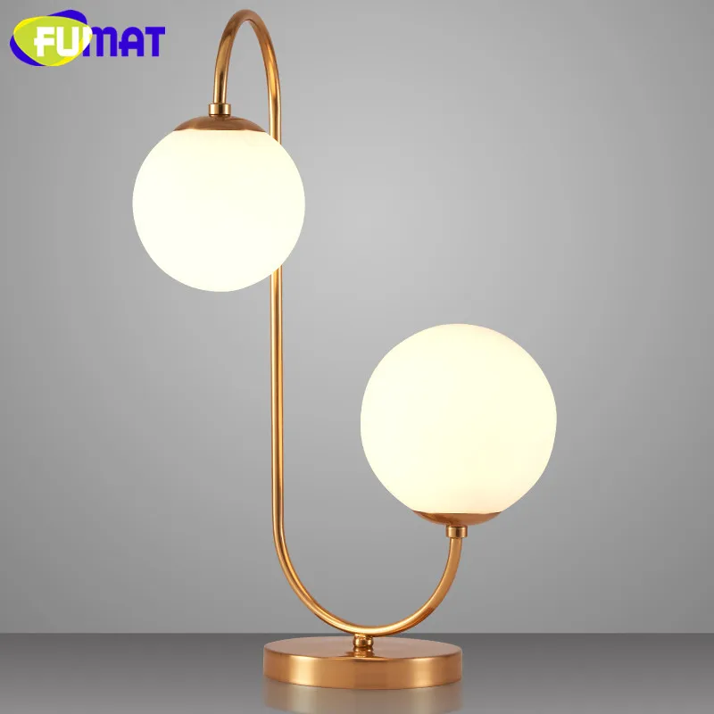Creative Glass Globes Table Lamps Bedroom Bedside Table Light Study