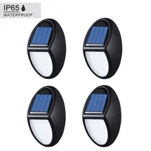 1/2/4 шт. 10 светодиодный фонарь на солнечных батареях Водонепроницаемый IP65 безопасности настенный светильник энергосберегающие Двор Путь домашний сад лампа бра