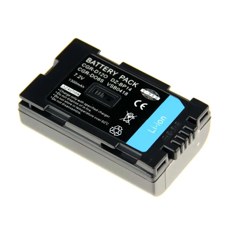 2 7.2v 1300 cgr-d120 cgr-d08s cgr-d08r li-ion    panasonic dz-bp14 vsb0418