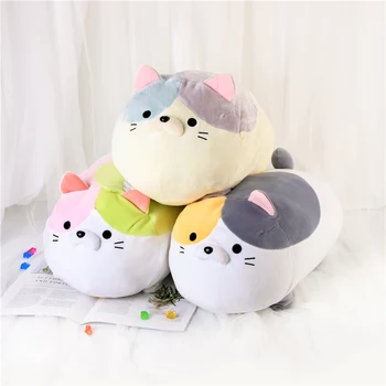 

plush cat toy stuffed round shape animal soft doll cute fat cat plush kids toys cat pillow cushion birthday gift for children
