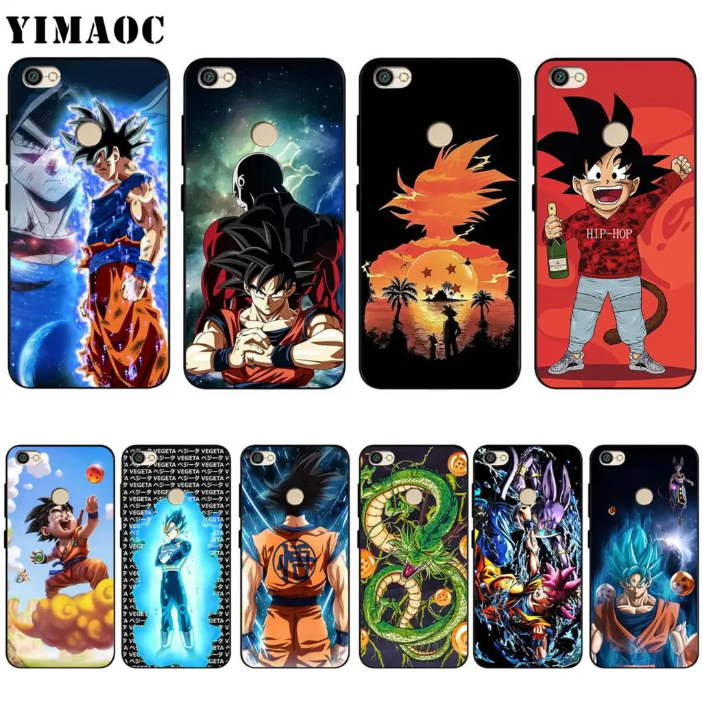 

YIMAOC Dragon Ball Son Goku Case for Xiaomi Redmi mi Note MAX 3 6a 7 6 8 9 go se mi6 mi8 a1 a2 Lite for pocophone f1