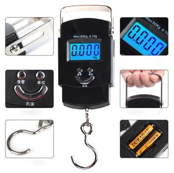 

Digital Hanging Scale 50KG 110lbs x 0.02lb Travel Luggage Scale Fishing Scale