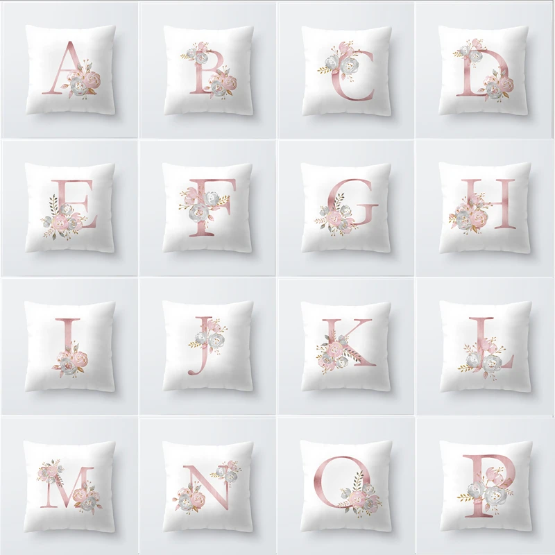 

Nordic English Alphabet Cushion Cover Polyester Throw Pillow Case Cover Home Decor Cushion Case Sofa Bed Decorative Pillow Gifts