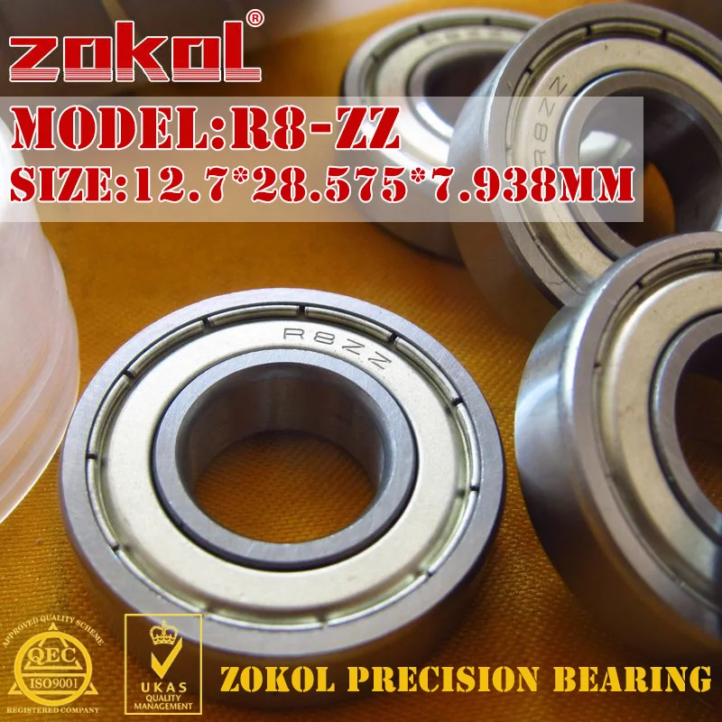 

ZOKOL bearing R8-ZZ Miniature Deep Groove ball bearing 12.7*28.575*7.938mm