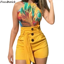 OSTRICH женские кружевные летние шорты модные трендовые Модные женские повседневные шорты с высокой талией и бантом