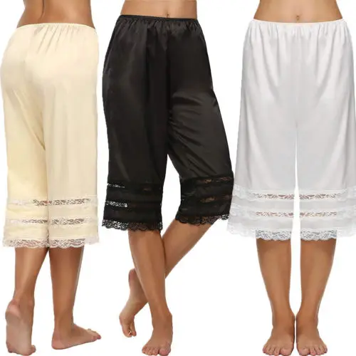Lady Women Pants Silk Knit Briefs Underwear Pettipants French Knickers Breathable Soft Lace Capris Lady Women Pants Silk Knit Briefs Underwear Pettipants French Knickers Breathable Soft Lace Capris