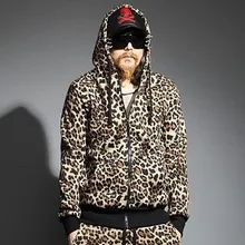 Горячее предложение! Распродажа! Мужская Весенняя леопардовая печать Персонализированные прямые с капюшоном Толстовка Верхняя одежда плюс размер тонкие толстовки S-XXXXL