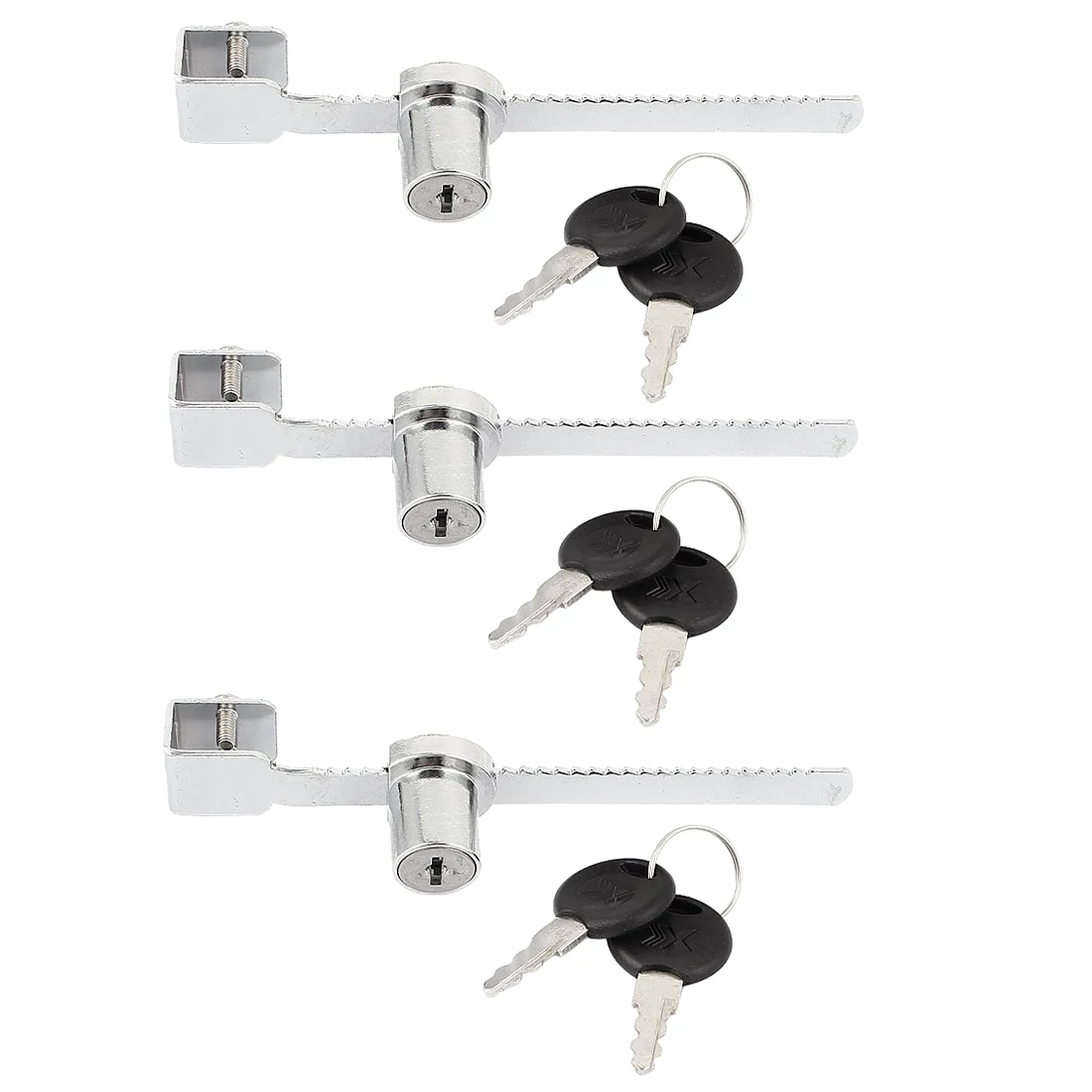 3 Pcs Drawer Display Case Showcase Sliding Glass Door Lock w Keysin Locks from Home Improvement