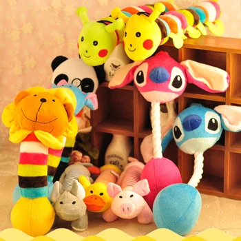 

10 Styles of Select Pet Dog Plush Squeak Sound Resistance To Bite Toy for Large and Small Dogs Cats Chew Pets Toys Supplies