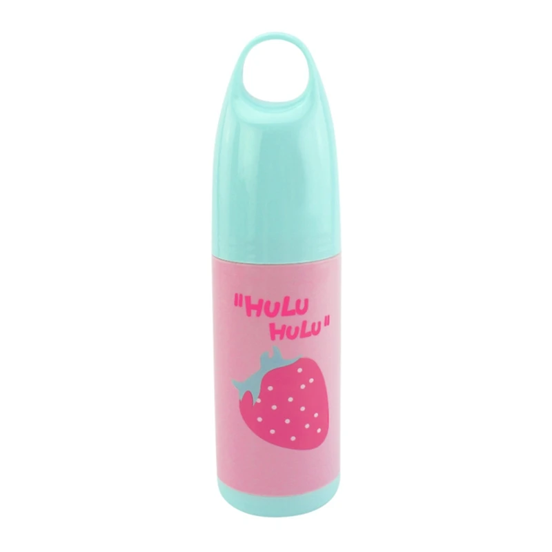 Дорожный портативный футляр для хранения зубной щетки милые фрукты шаблон контейнер для зубных щеток с крышкой - Цвет: Розовый