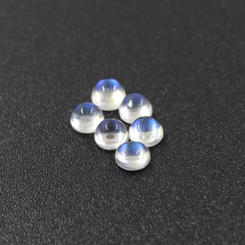 3mm Natural Moonstone Loose Gemstone Price Real Blue Moonstone 3 Pieces A Pack