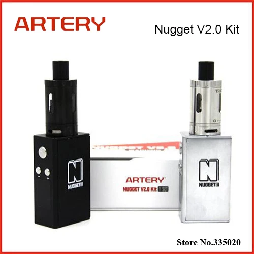 

Original Artery Nugget V2.0 Kit 50W Nugget V2 TC Mod 1500mah Battery Capacity with 2ml Top Refilling Trace Tank