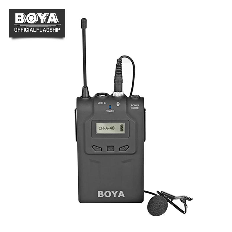 

BOYA BY-WM8T UHF 48 Channels Wireless Camera Microphone Bodypack Transmitter for Video Recorders Work with BY-WM6/8 Receiver