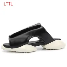 Новые летние индивидуальные противоскользящие пляжные туфли на толстом каблуке мужские сандалии-гладиаторы в британском стиле мужские пляжные сандалии на липучке