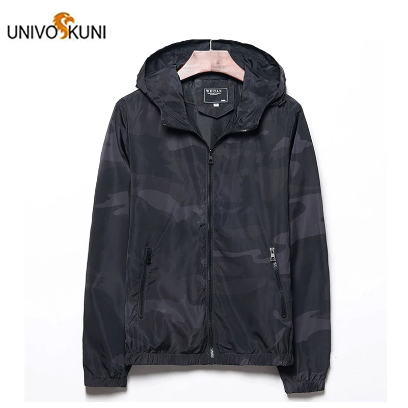 

UNIVOS KUNI 2019 Men‘s Camouflage Jacket Casual Brand Slim Fit Clothing Fansion Male Boys Big Size 4XL Q6007