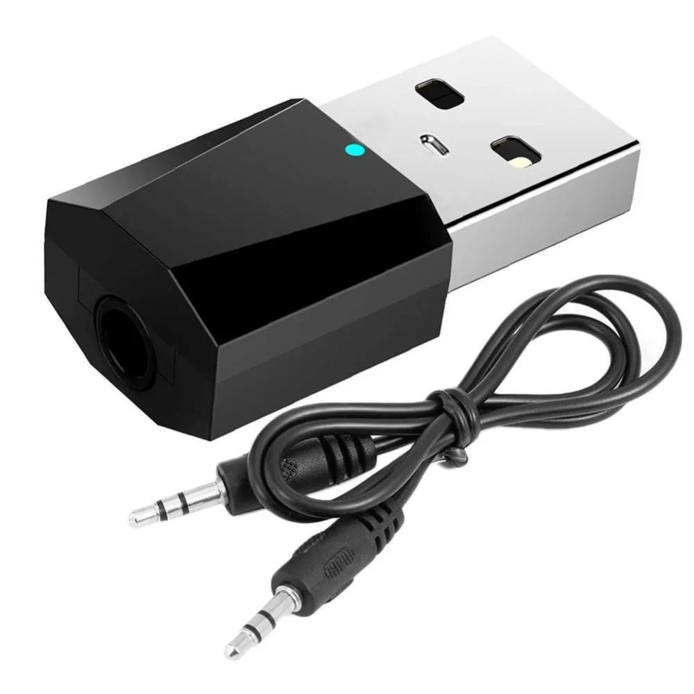 

Wireless Car Mini Bluetooth Receiver Adapter Wireless Bluetooth Audio Receiver Music Speakers USB AUX Bluetooth Car Kit