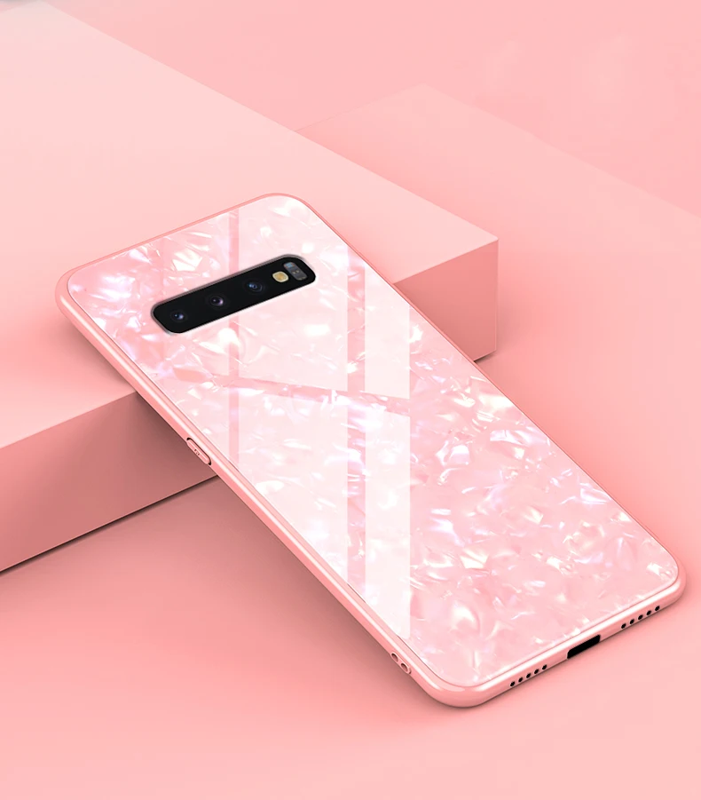 Роскошный Мраморный чехол для samsung Galaxy S10 S8 S9 Plus S10e охлаждающий яркий чехол из закаленного стекла для телефона для samsung Note 9 8