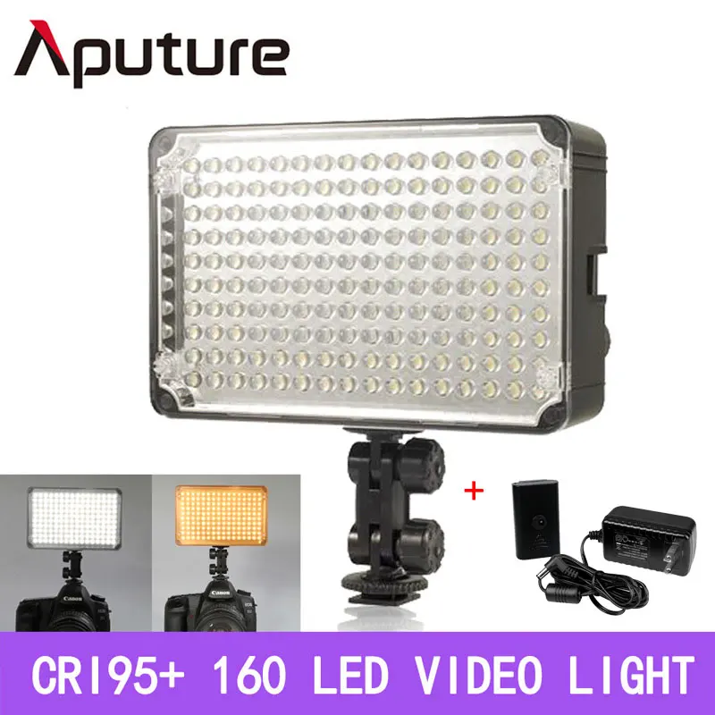 Aputure Amaran AL-160 160 Светодиодные лампы видео для Sony Panasonic Canon цифровых зеркальных
