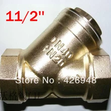 4 шт. 11/2 ''1,5'' DN40 размер Латунь Y клапан с фильтром, вентиляторный доводчик с водяным охлаждением отопительный радиатор кондиционера или бустерный насос Y фильтр клапан