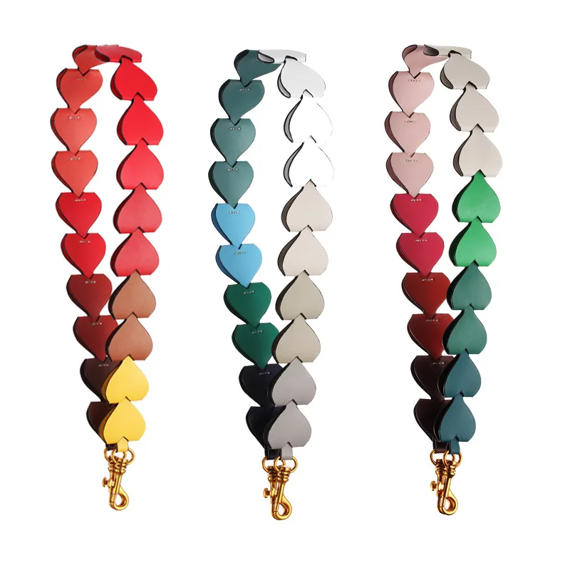 Color Shoulder Bag Strap Microfiber Leather Rainbow Wide Handbag Straps