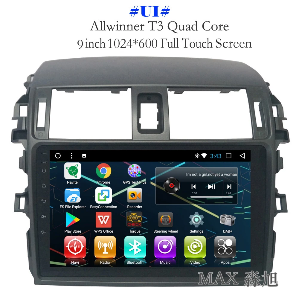 Discount MAX 2G RAM 32G ROM Android 8.1.0 Car DVD Player For Toyota corolla 2007 2008 2009 2010 2011 Car Radio RDS BT WiFi SWC GPS Map 1