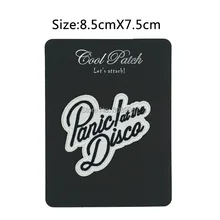 3.5" PANIC AT THE DISCO Heavy Metal Music PUNK Rock Band LOGO Embroidered IRON ON Patch Applique Cap Hat