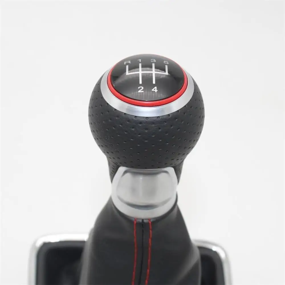 Для VW Golf Plus 2005 2006 2007 2008 2009 2010 2011 2012 2013 авто-Стайлинг 5/6 Скорость автомобиля Шестерни переключения кожаные ботинки со вставками