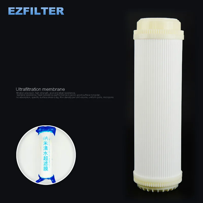 10 inch Flat Type UF Hollow Fiber Ultrafiltration Membranes Filter 0.01 Micron High Flow 180 L/Membrane UF Dry / Sterilization