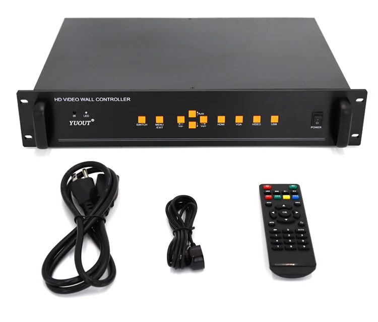 YD-VD12 HDMI видео настенный контроллер 12 каналов HDMI VGA AV видео Processor2x2 2x3 2x4 3x3 3x3 3x4 12 изображений Сращивание процессора
