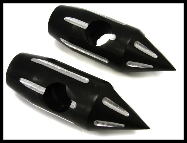 " Черный Заготовка Шипованный руль стояки для Harley Softail Dyna Sportster Custom
