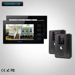 HOMSECUR 7 "проводной видео домофон вызова Системы с ИК Ночное видение TC011-B Камера + TM704-B монитор