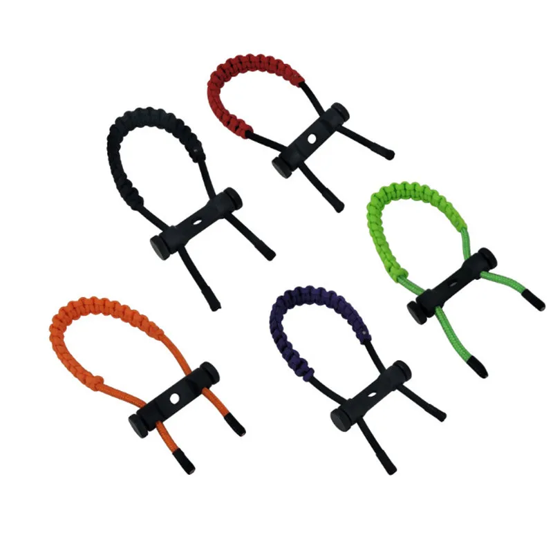 

Compound Bow Sling Adjustable Wrist Sling Braided Rope and Metal Parachute Cord Hunting Archery Bow Sling Strap 5 colors