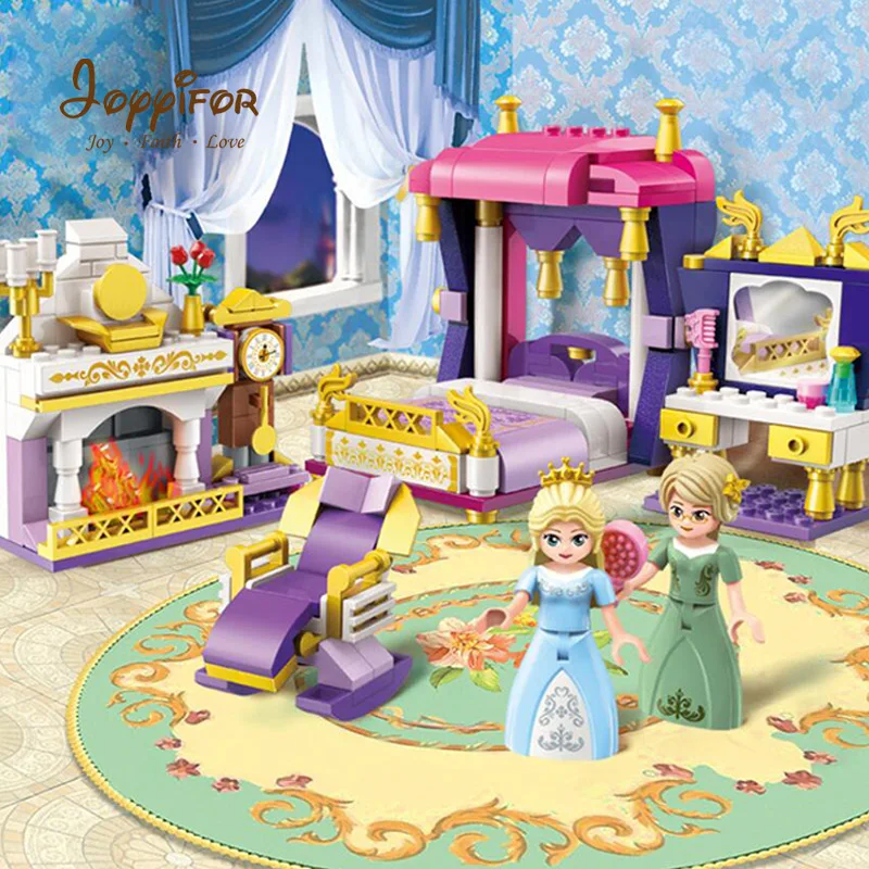 

New Girls Series Princess Castle Room Garden Horse Windmill Figures Building Block Bricks Toys For Kids Friends Gifts