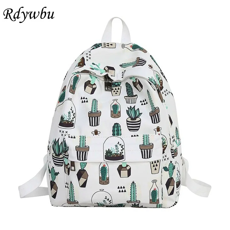 Rdywbu Graffiti lindo gato Cactus de impresión Mochila adolescente de gran capacidad bolso de escuela de niñas Casual bolsa de viaje Mochila B234 Rdywbu Graffiti lindo gato Cactus de impresión Mochila adolescente de gran capacidad bolso de escuela de niñas Casual bolsa de viaje Mochila B234