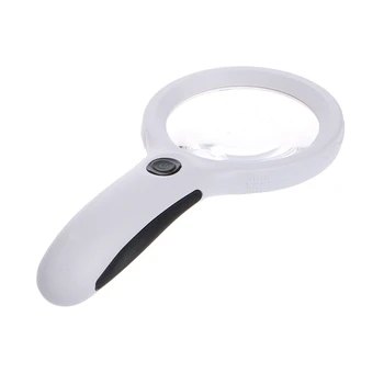 

10X Handheld Magnifier Magnifying Glass Lens Loupe 8 LED Light With Money Detect